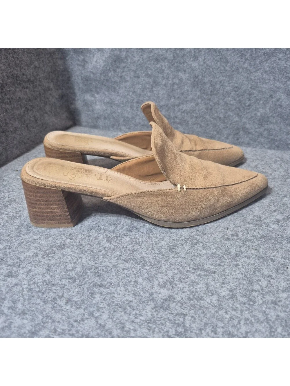 Oasis Society Raven Heeled Mules Women’s Size 7.5 Boho Leather Clogs
